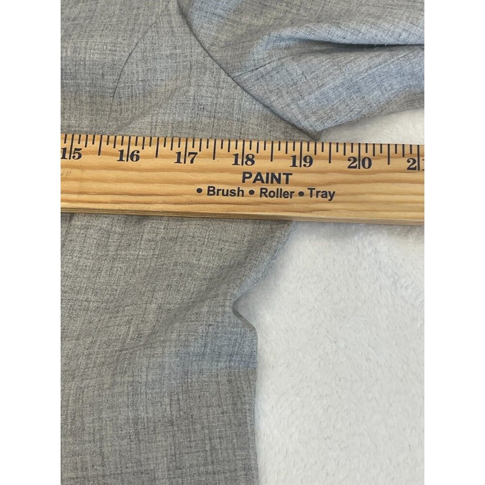 Charter Club Womens Gray One Button‎ Blazer Suit Sz 10 Long Sleeve Office Formal - Picture 6 of 8